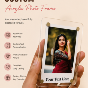 Custom Acrylic Photo Frame | Personalized Transparent Memory Frame