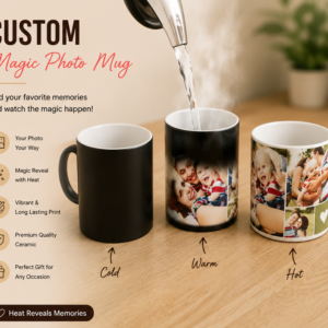 Magic Photo Mug | Heat Reveal Personalized Mug with Custom Photo