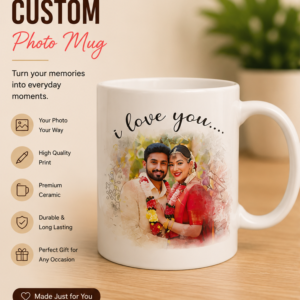 Custom White Ceramic Photo Mug | Personalized Coffee Mug