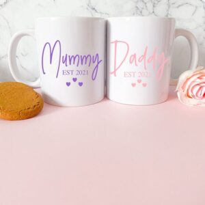 Mummy and Daddy 2 Mug White Ceramic Photo Mug | Personalized Coffee Mug