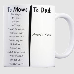 To Mom and Dad Custom White Ceramic Photo Mug | Personalized Coffee Mug